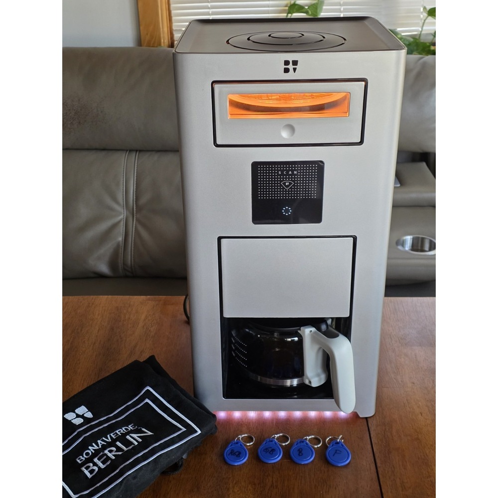 Bonaverde Berlin all-in-one coffee machine that roasts, grinds, and brews coffee